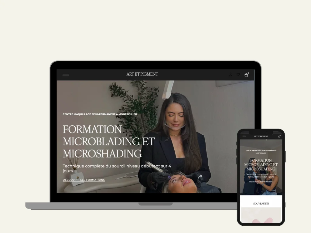 Création site internet ART ET PIGMENT MERAKI STUDIO