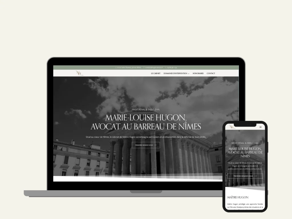 CABINET HUON AVOCAT NIMES CREATION SITE INTERNET